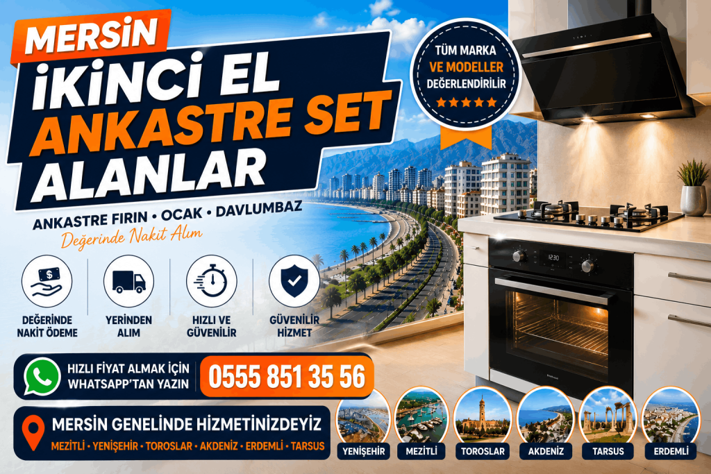 Mersin'de ikinci el ankastre set alanlar